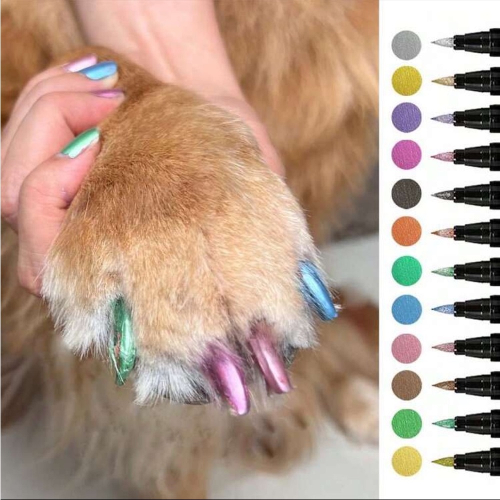 Dog Pen, Quick Dry Dog Nail Paint Acrylic Marker Pen,Odorless Safe